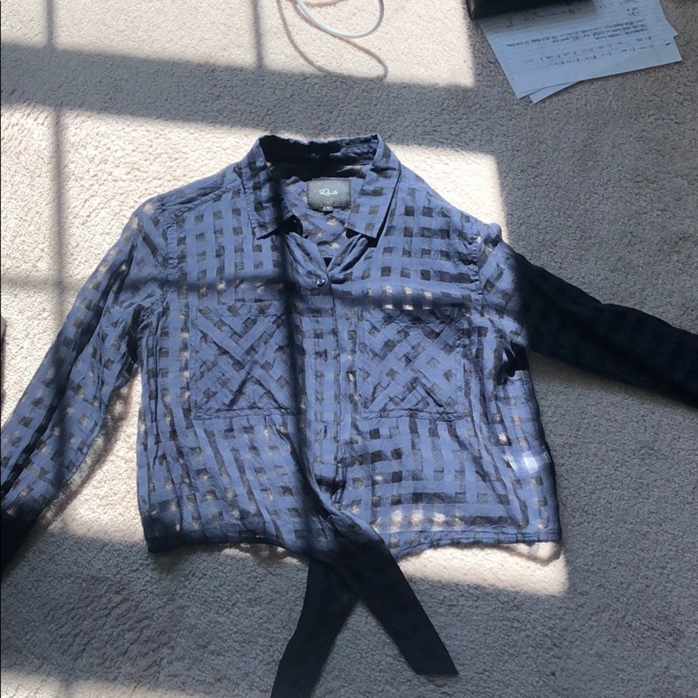 Rails checkered see through top